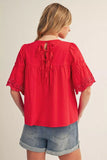 Scarlet Grace Tie-Back Top