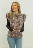 Wild Luxe Ruffle Puffer Vest