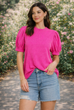 Sweet Bloom Ribbed Top