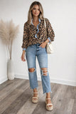 Classic Leopard Ruffle Blouse