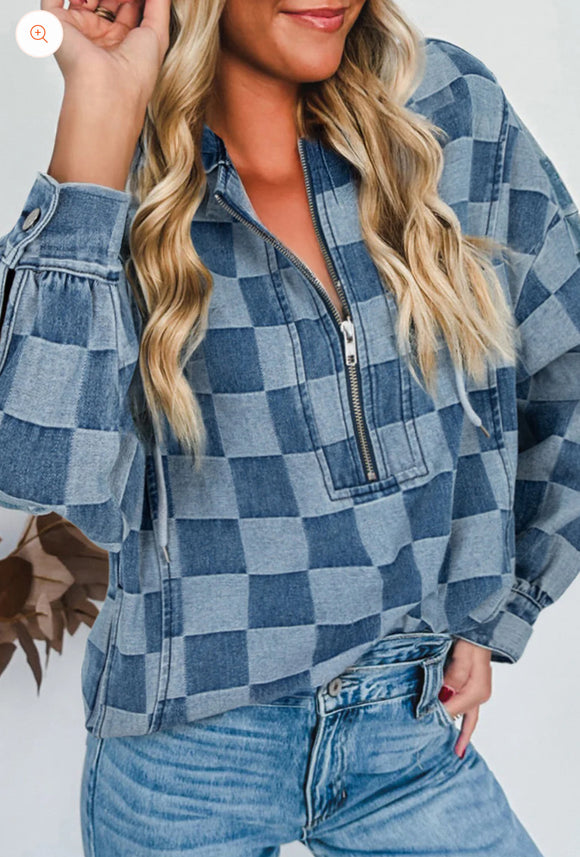 Checkmate Denim Pullover