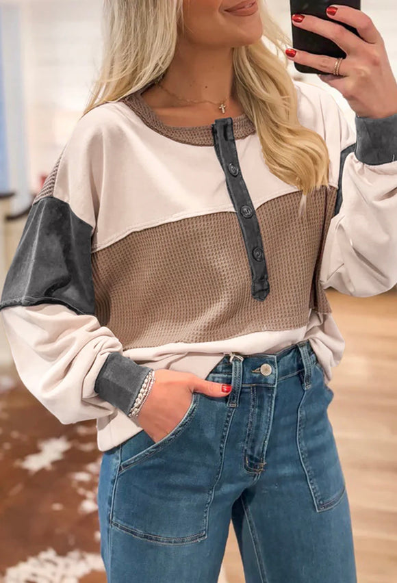 Coffee and Cream Henley