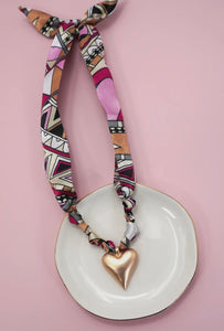 Boho Heartbeat Scarf necklace