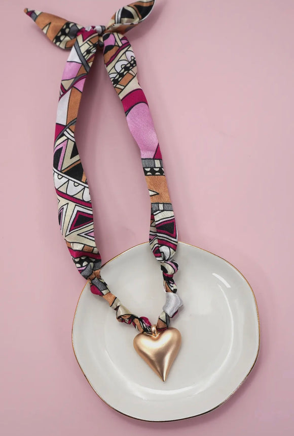 Boho Heartbeat Scarf necklace