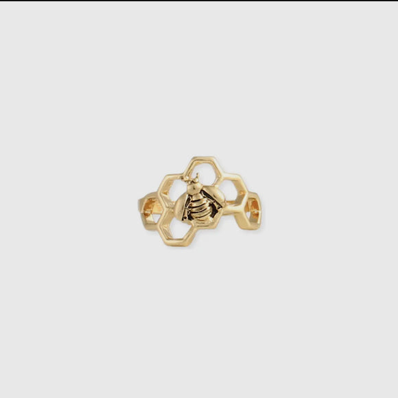 Honeycomb Bee Ring 🍯🐝