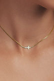 Faithful Grace Sideways Cross Necklace