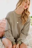 Olive Grove Ruffle Sweater