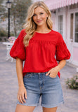 Cherry Charm Puff Sleeve Top