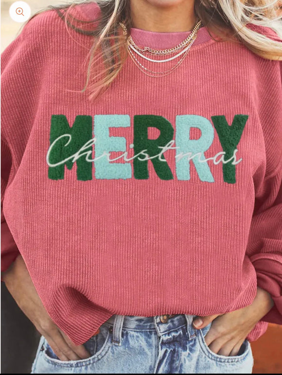 Mistletoe Merry Corded Pullover