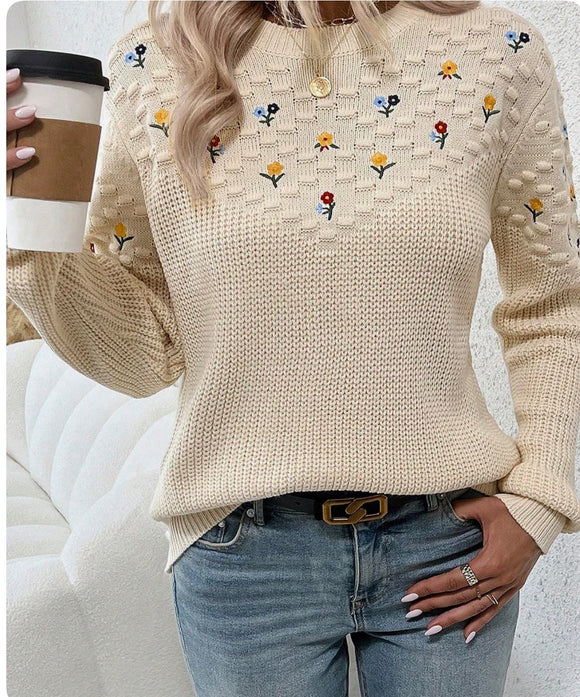 Sweet Stitch Floral Sweater