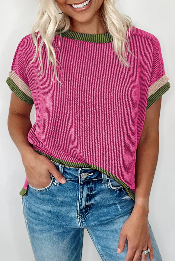 Watermelon Pop Knit Top