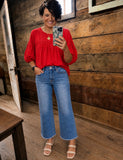 Cherry Charm Puff Sleeve Top