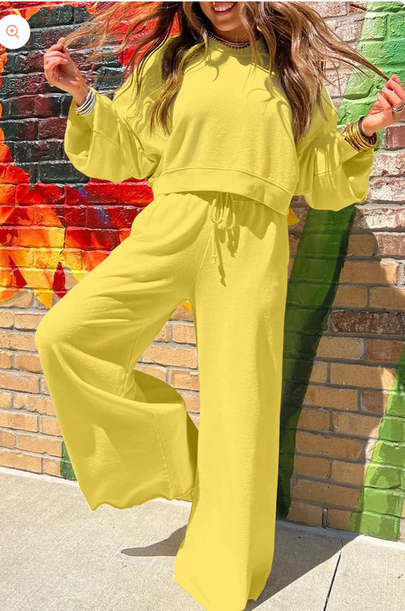 Sunshine Stroll Wide Leg Set
