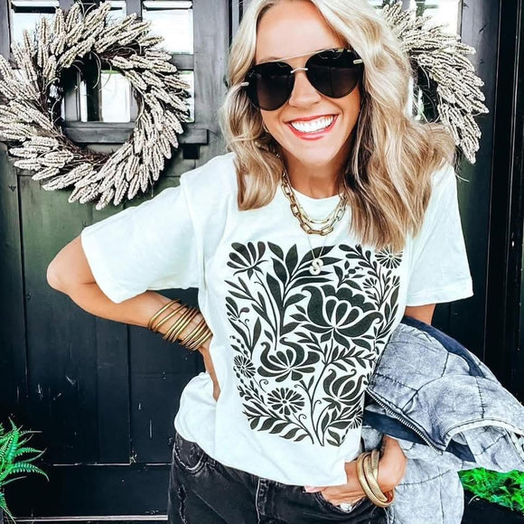 Abstract Floral Tee