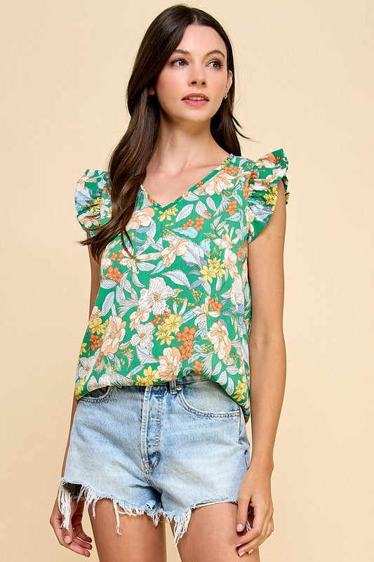 The Kennedee Flutter Sleeve Top