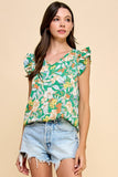 The Kennedee Flutter Sleeve Top