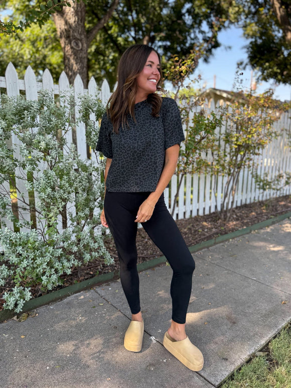 Boxy Leopard Tee