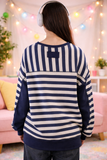Easy Days Stripe Henley Pullover