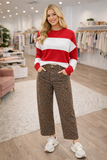 Leopard Luxe Straight Leg Jeans by Entro