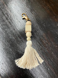 Wooden Beaded Tassel Keychains